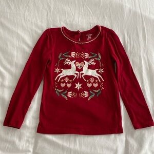 Carters girls holiday long sleeve shirt.